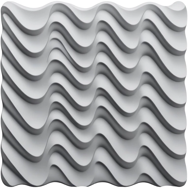 gray wavy sound absorbing foam sheet with ribbed surface emoji