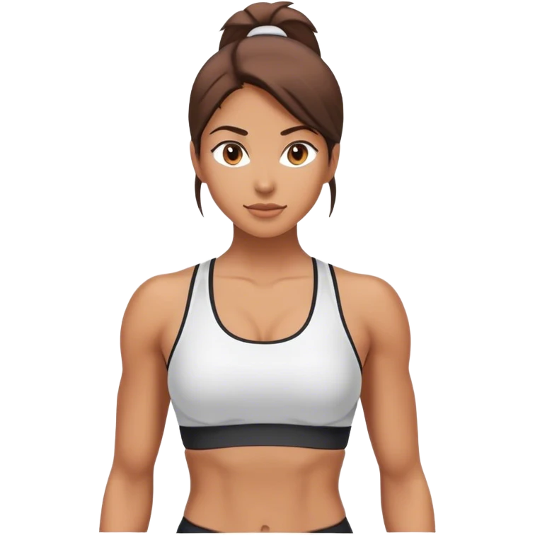 full upper body female back with sports bra emoji