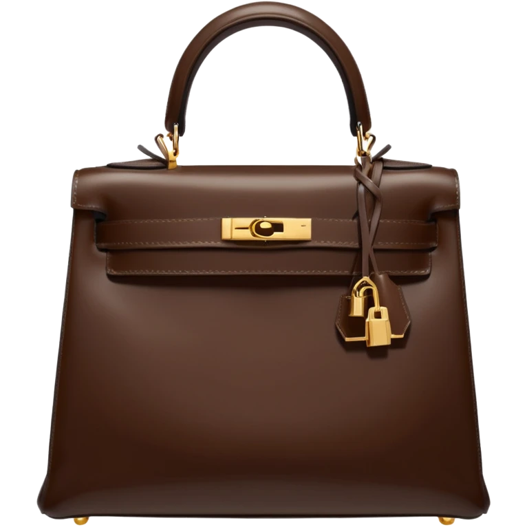 hermes kelly deep chocolate brown color bag emoji