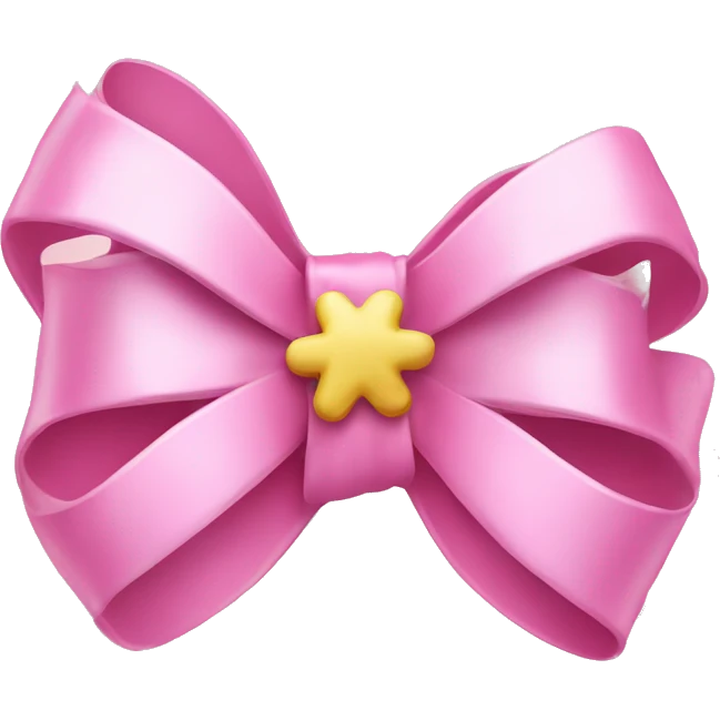 Pink bow with snow flake emoji