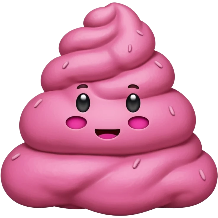 Pink poop emoji