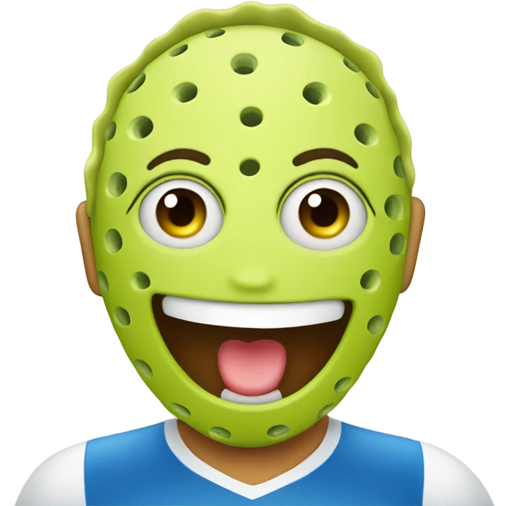 Pickleball smiling emoji