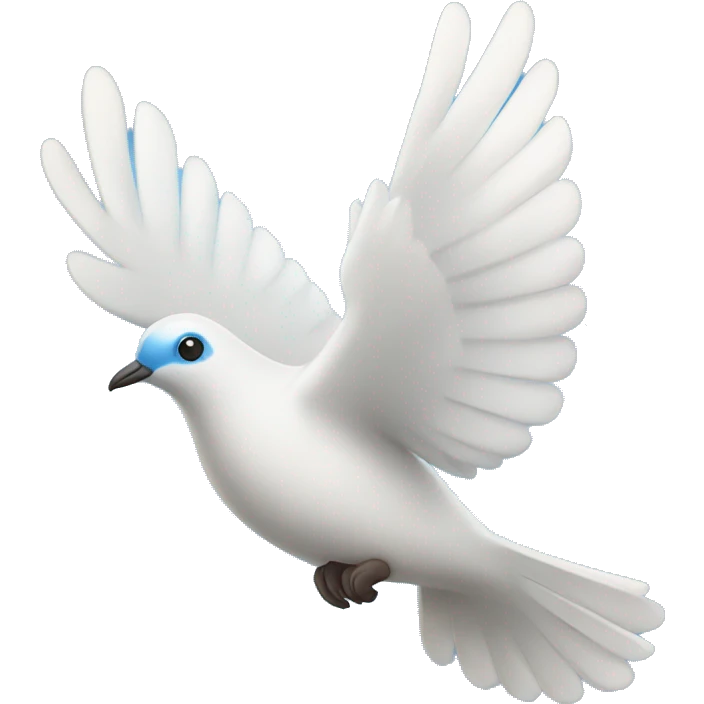 Blue dove flight  emoji