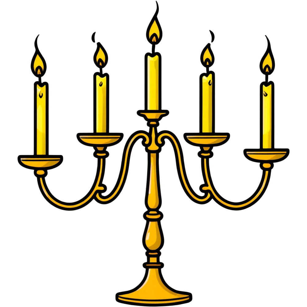 Lumiere the candelabra from Beauty and the Beast emoji