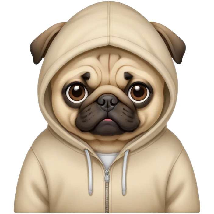 pug with hoodie  emoji