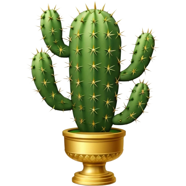 golf trophy shaped like cactus emoji