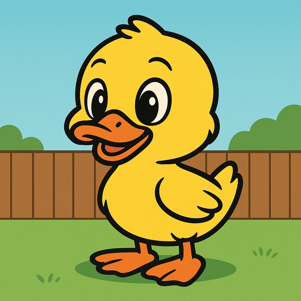 a cute yellow duckling emoji