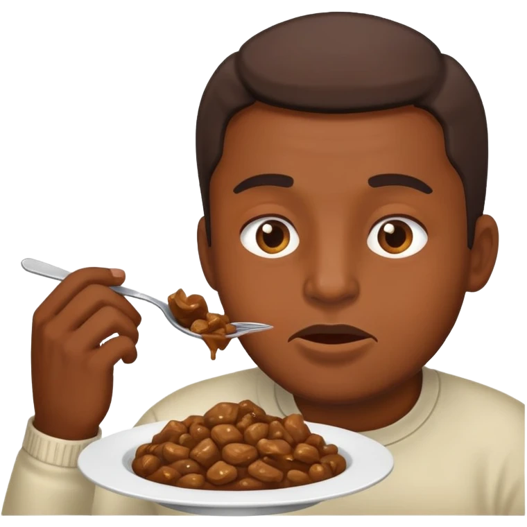 Man eating shit emoji