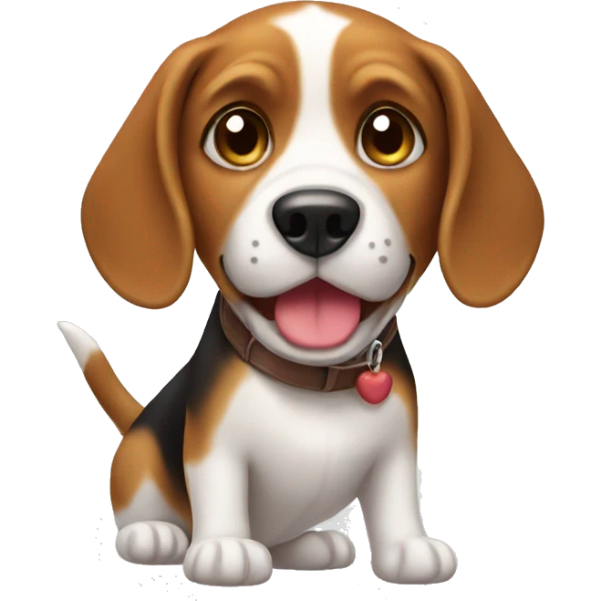 beagle with choco emoji