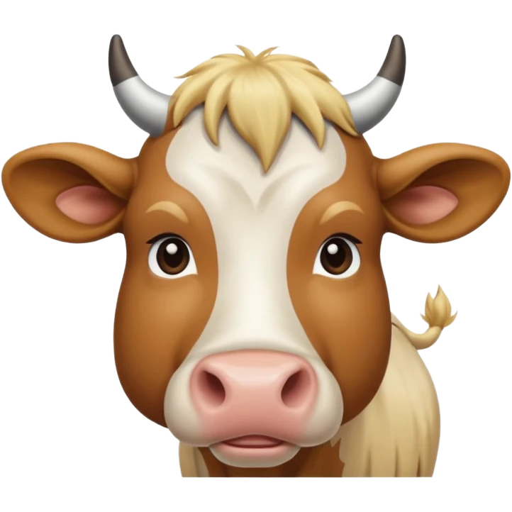 cow with long blonde hair emoji
