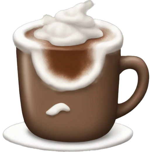 Warm steamy cup of hot cocoa emoji