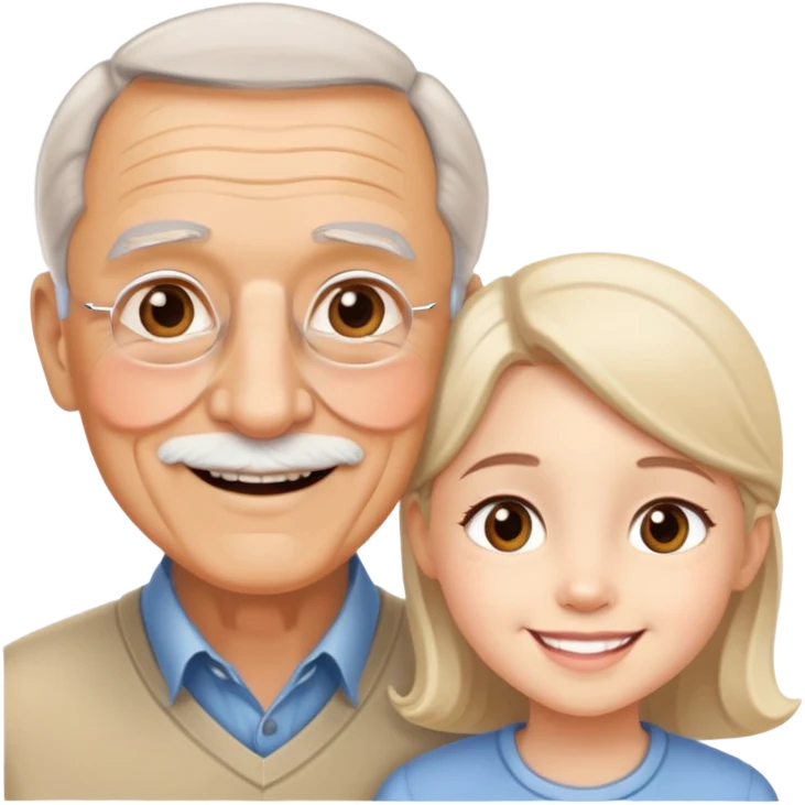abuelo y nieta emoji