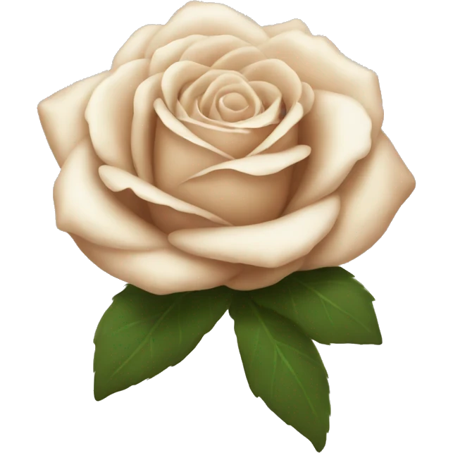 Beige rose with white bow emoji