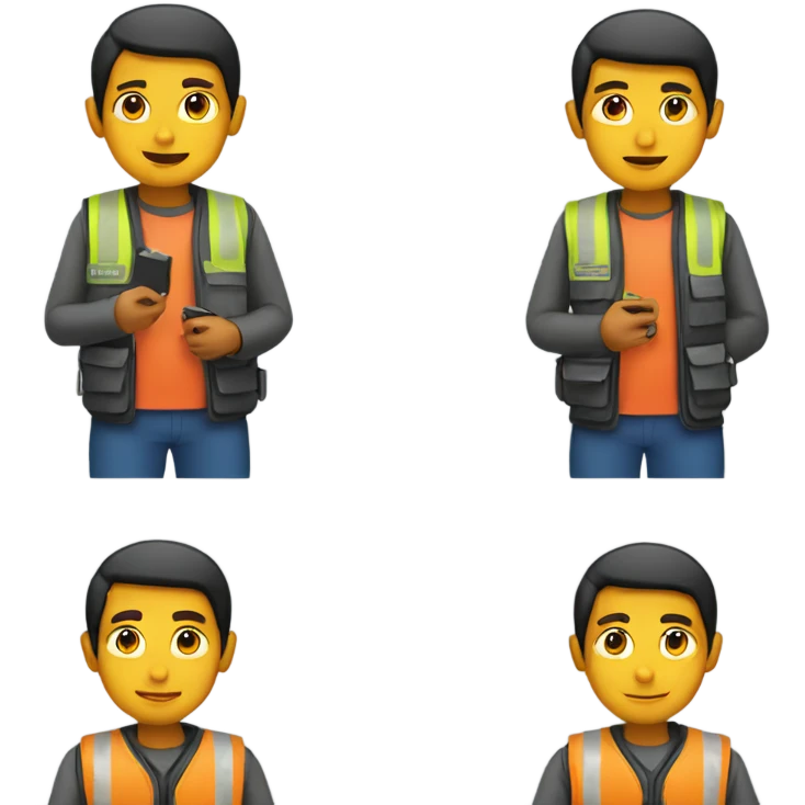 Muslim with a battery pack vest emoji