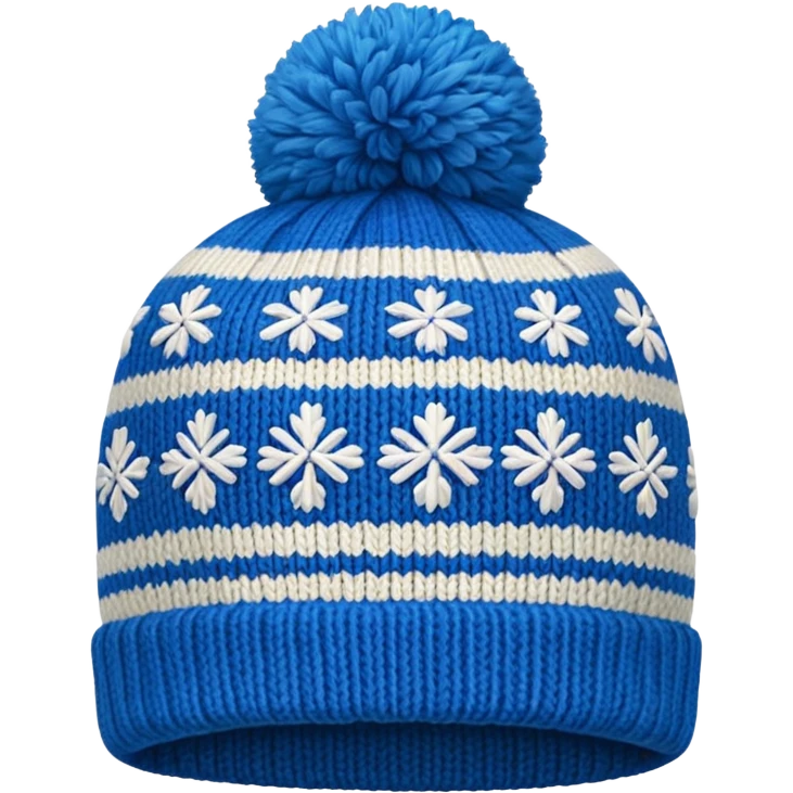 Blue winter hat emoji