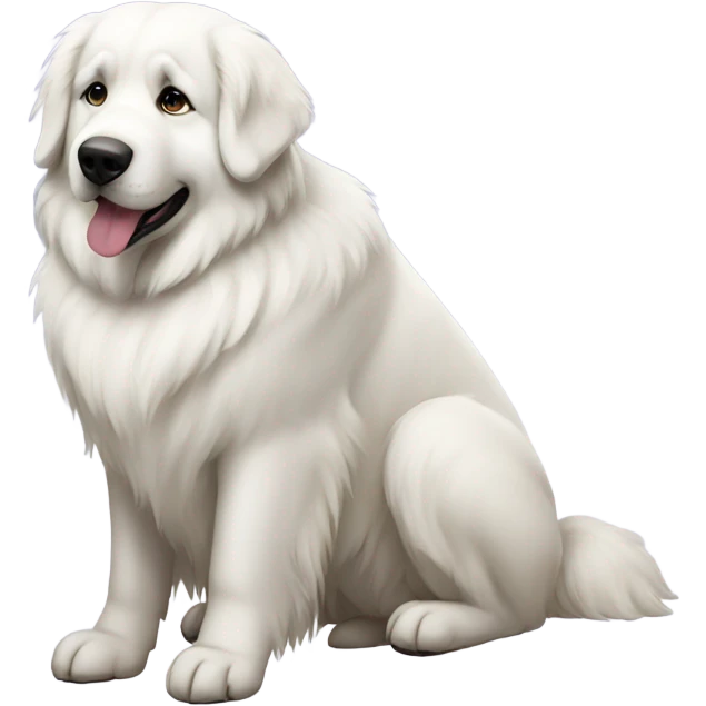 Great Pyrenees dog Sitting down emoji