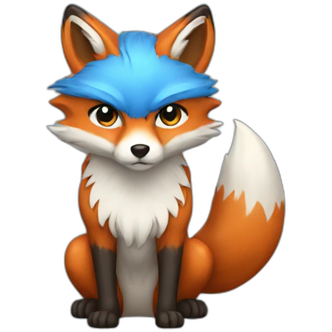 fox blue emoji