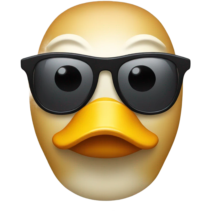 Duck wearing black sunglasses  emoji