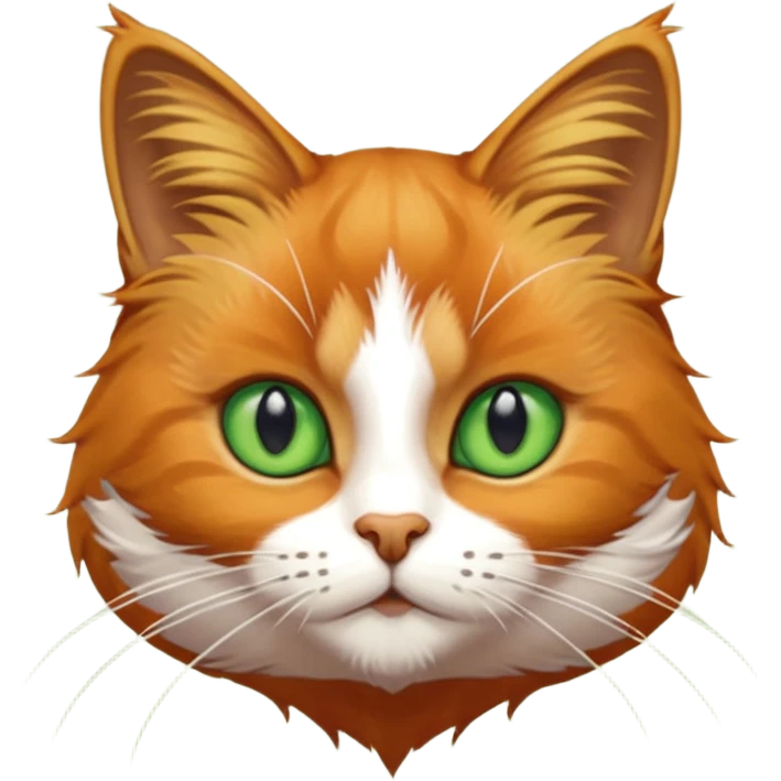 Chat roux qui saute dans la peinture emoji