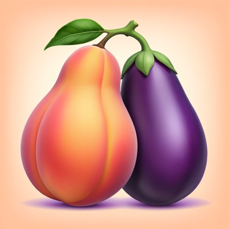 🍑+🍆 emoji