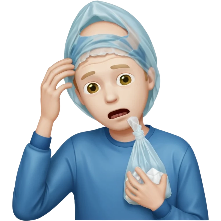 torture, man choking plastic bag emoji