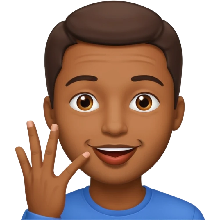 Un homme brun qui envoi un bisous. emoji