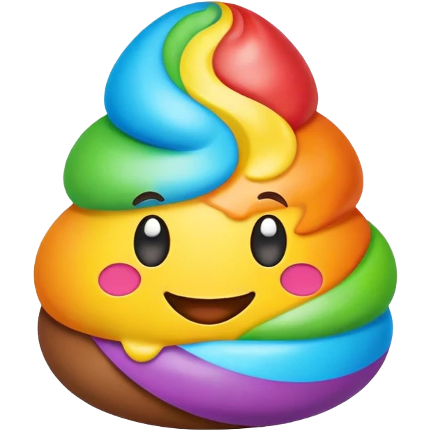 easter rainbow poopmoji  emoji