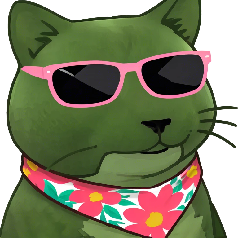 Cat with sunglasses emoji
