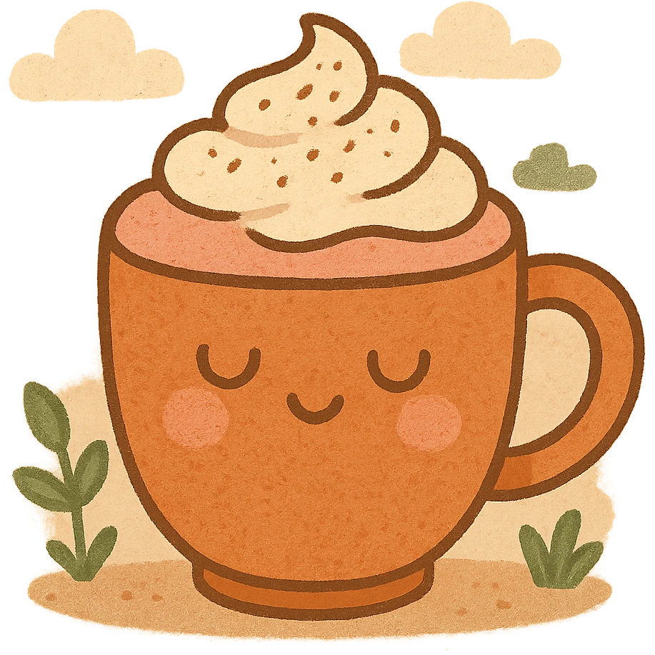 a pink mocha, cute and inviting emoji