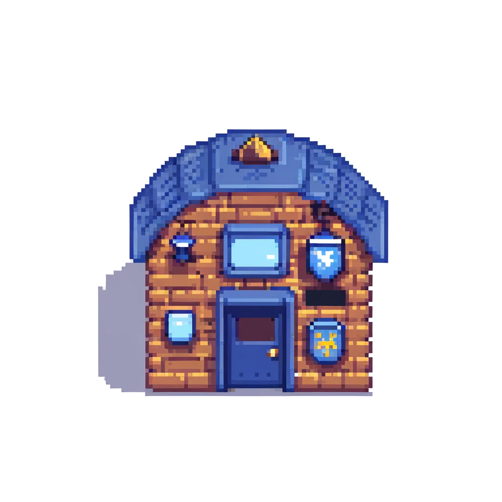 simple iconic police station building emoji
