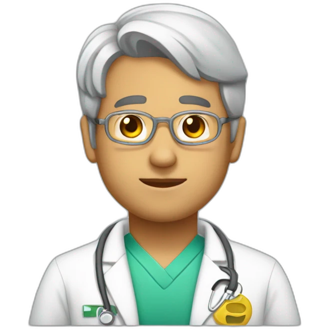 enfermeiro moreno careca emoji