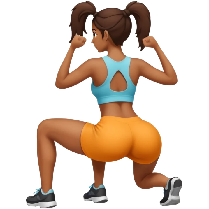 Brown girl butt workout  emoji