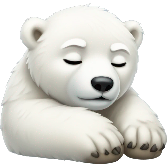 Sleepy polar bear cub emoji
