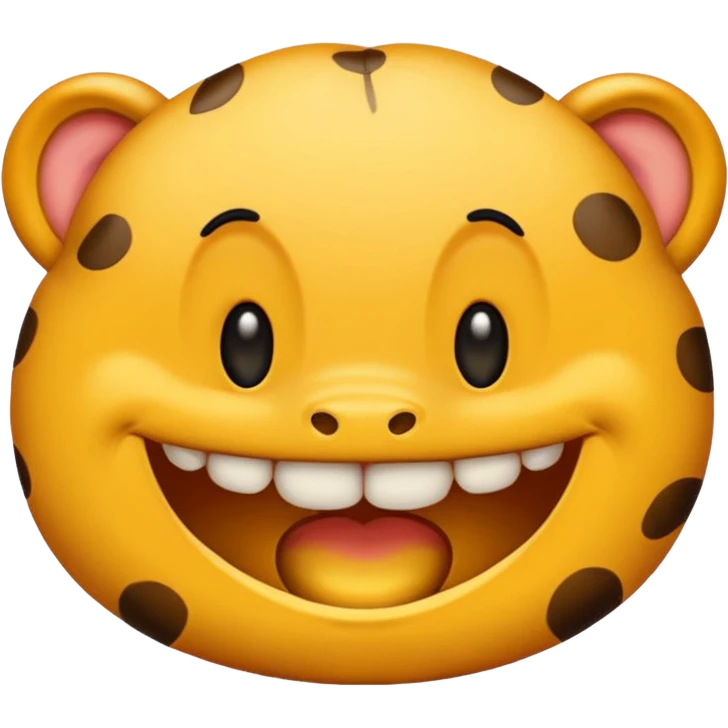 Emoji padrão de cor preto com aparelho dentário bragets com os dentes a mostra bem amarelo emoji