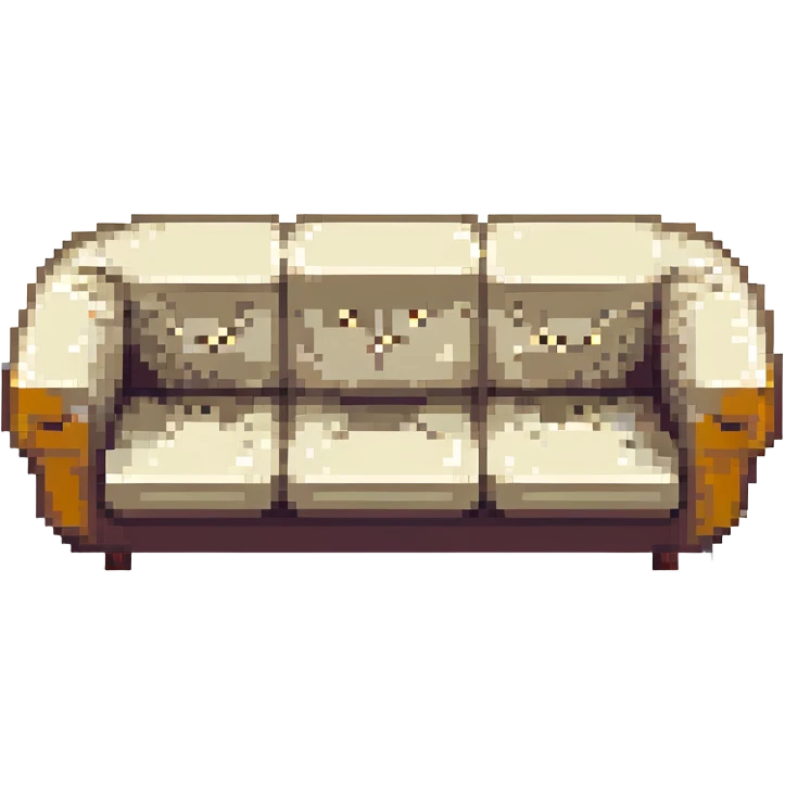 sofa, blocky and retro emoji