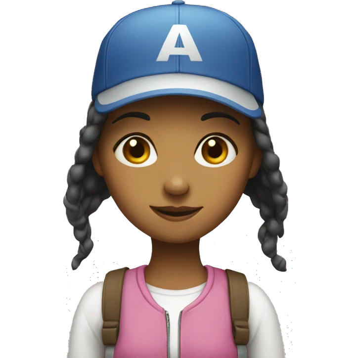a girl with a little cap emoji