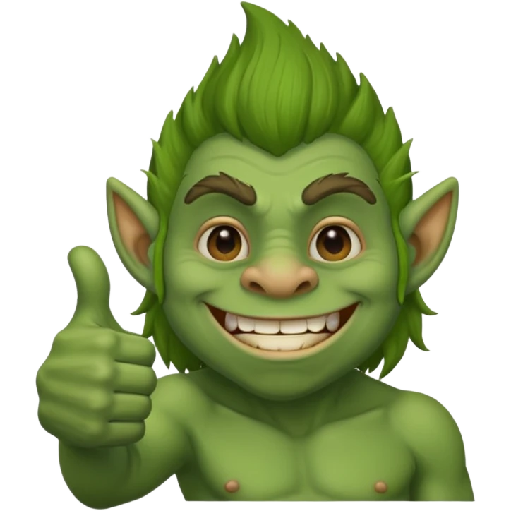 Troll with a thumbs up emoji