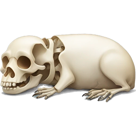 full skeleton dead of a guinea pig  emoji