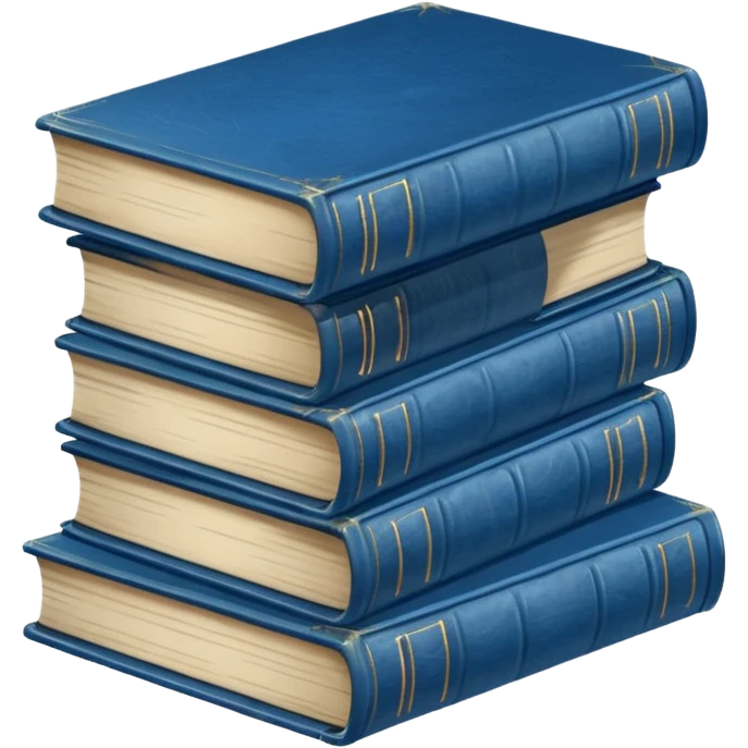 aesthetics blue books emoji