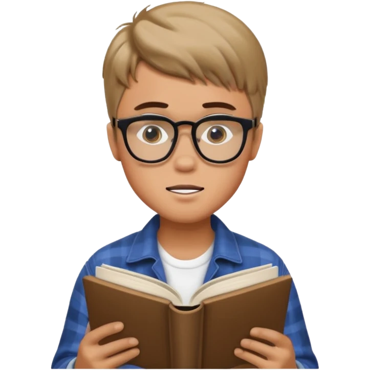 justin bieber is reading a book emoji