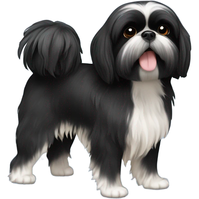 Black shih tzu emoji