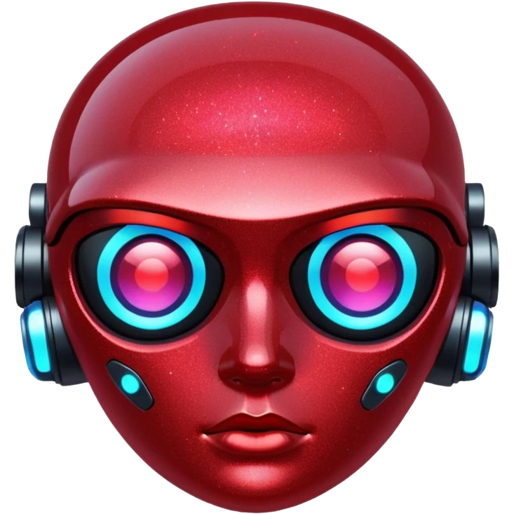 red glitter cyberpunk light emoji