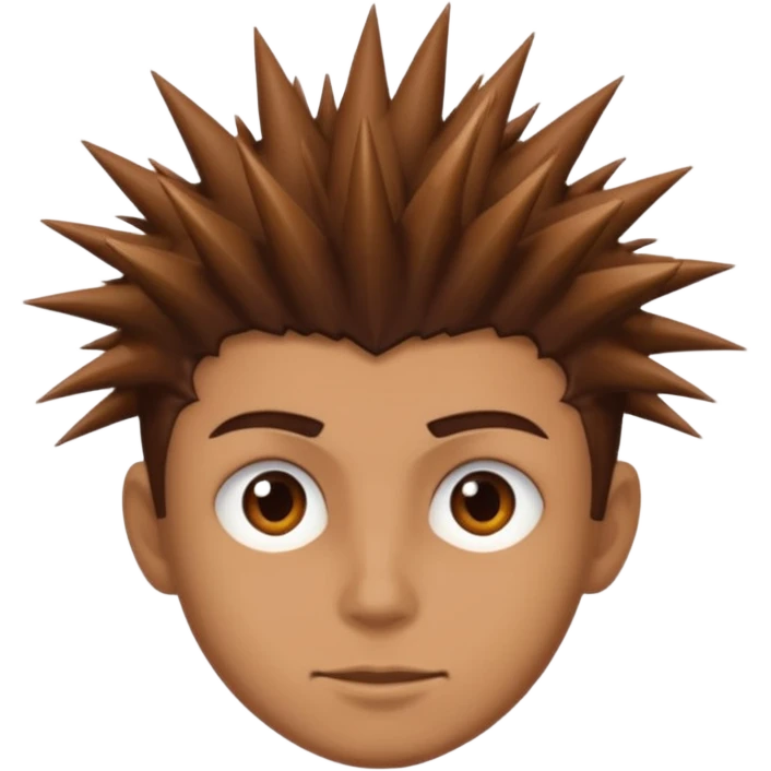 brown spiked hair emoji