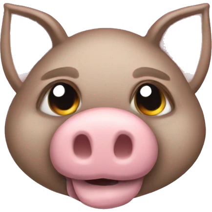 Can you make an emoji of suirrel and a pig as one animal? emoji