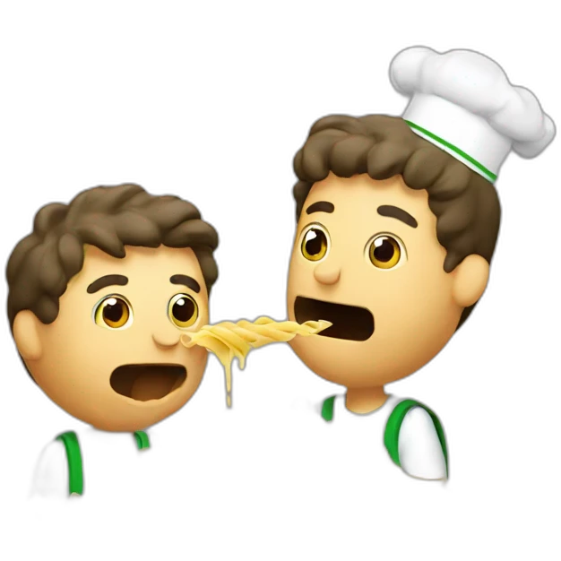 pasta muncher (italian dude eating an italian dude smoking emoji