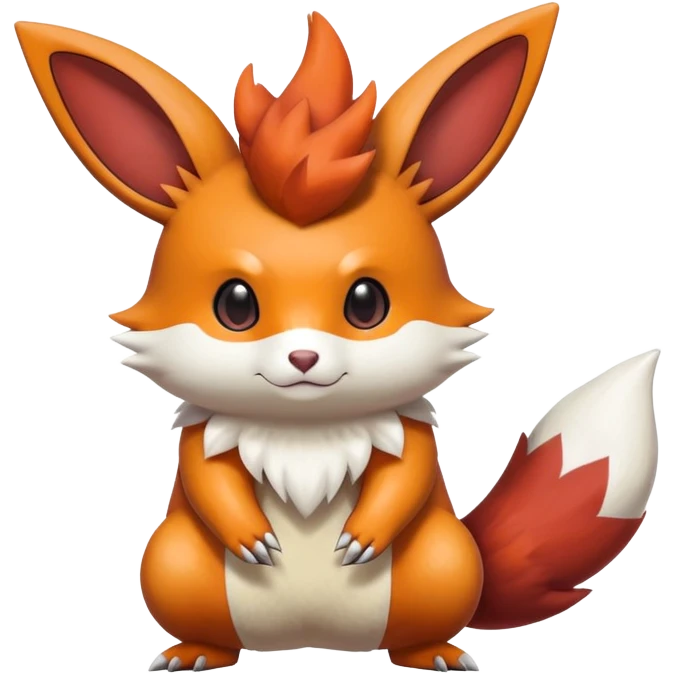 Shiny Furret-Flareon-Minccino-Zangoose-Hybrid (Full body) emoji