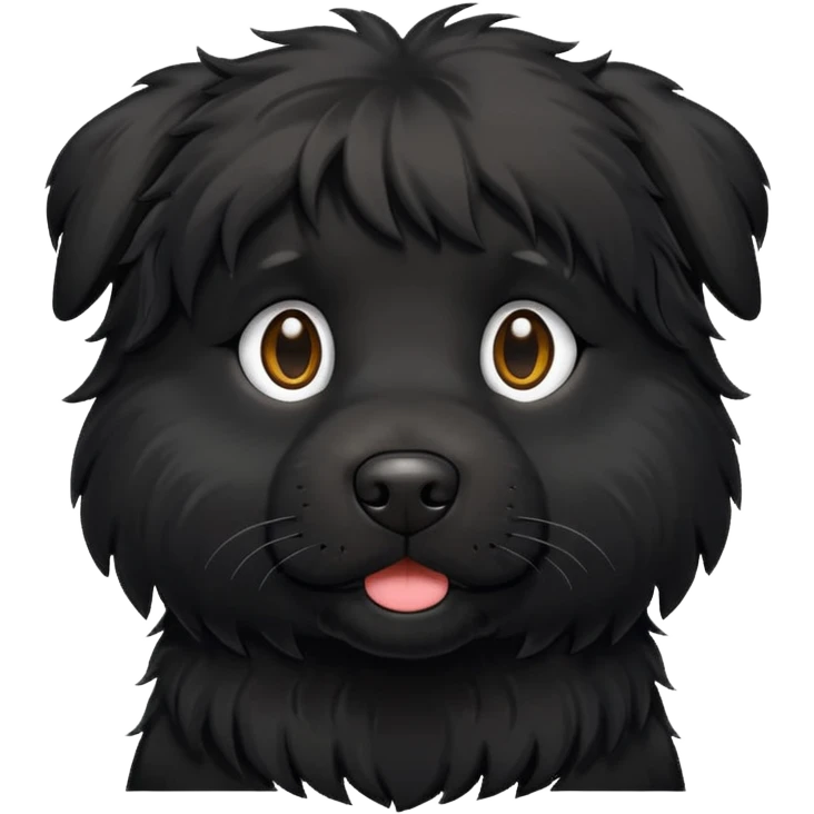 Shaggy black dog emoji