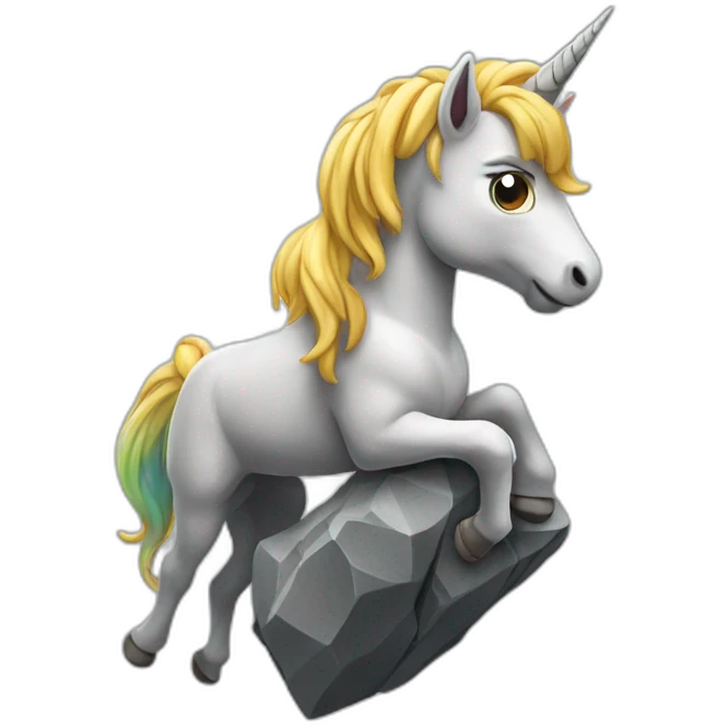 rock climbing unicorn emoji