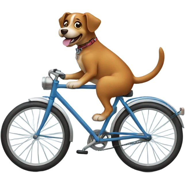 A dog on a bike  emoji