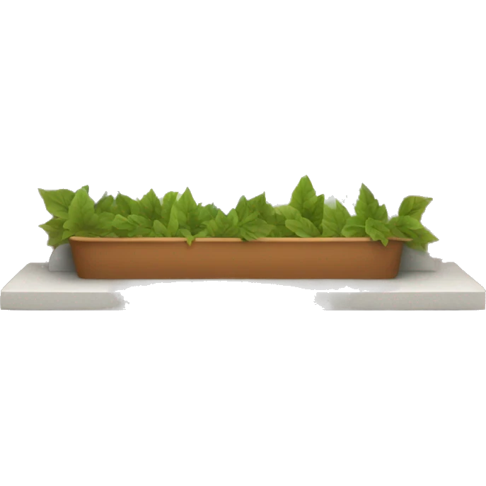 window sill with leaves emoji